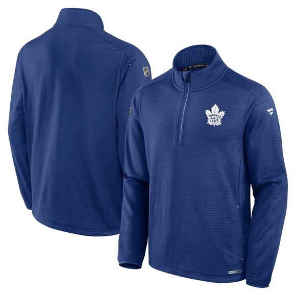 Fanatics Pro Rink Toronto Maple Leafs Mens Blue Quarter Zip Shirt XL Hockey NHL - Picture 11 of 11